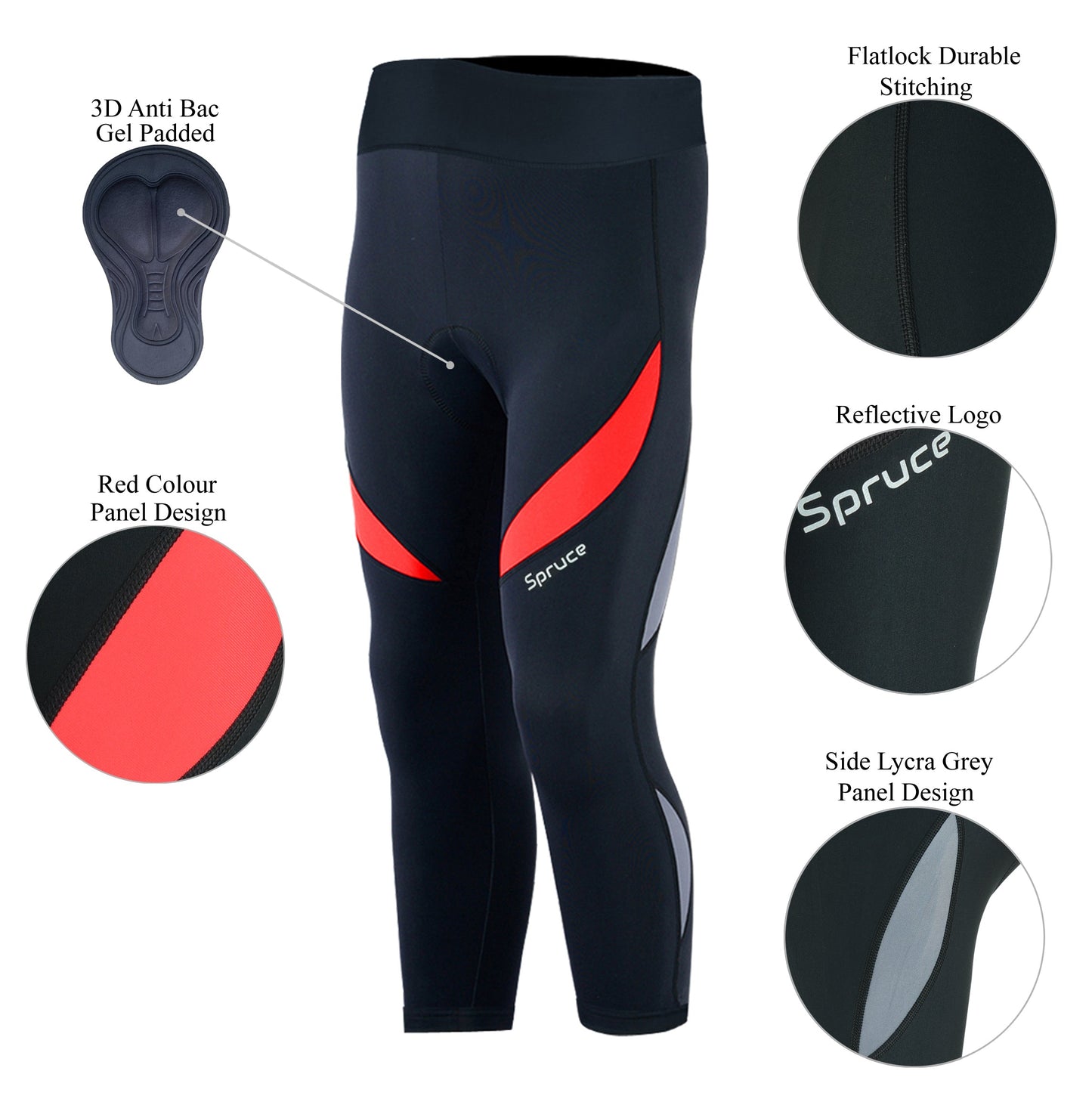 Women Cycling 3/4 Gel Padded Shorts