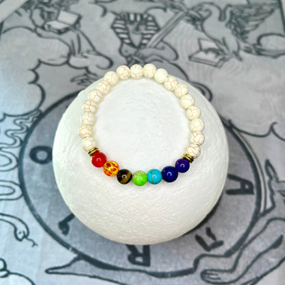 White Sediment Quartz Chakra Energy Balancing Bracelet