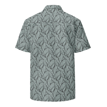 Grey Palm Button Down Hawaiian Shirt