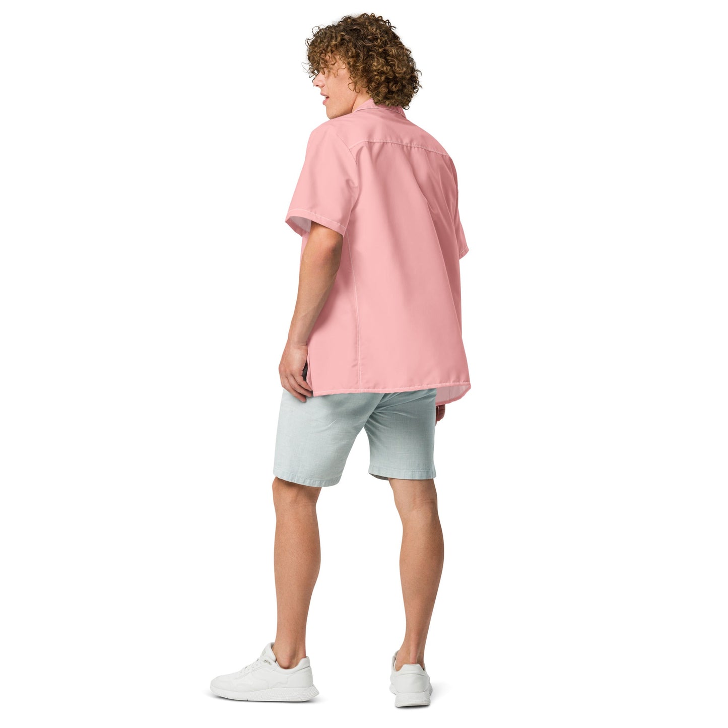 Labelless Coral Pink Button Down Camp Shirt