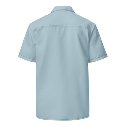 Labelless Shark Skin Blue Button Down Camp Shirt