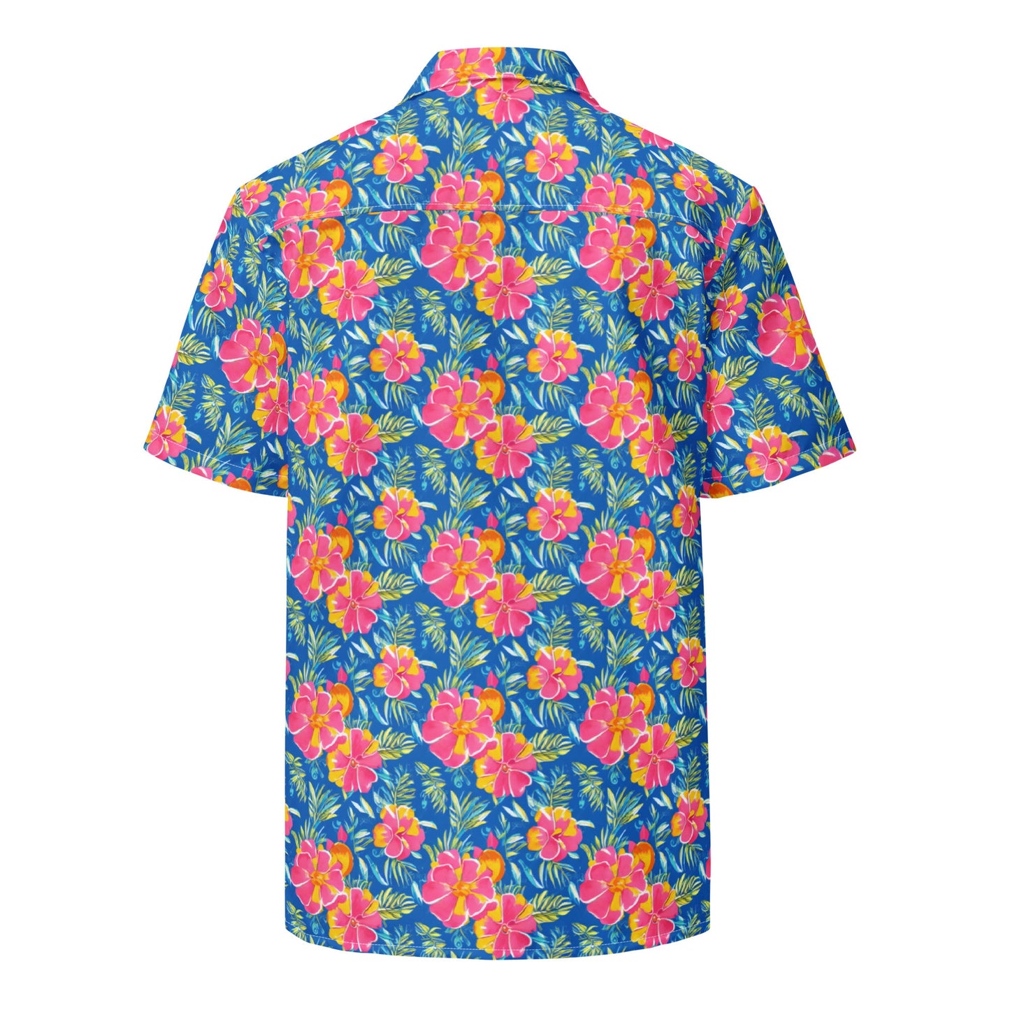 Hibiscus Lagoon Button Down Hawaiian Shirt