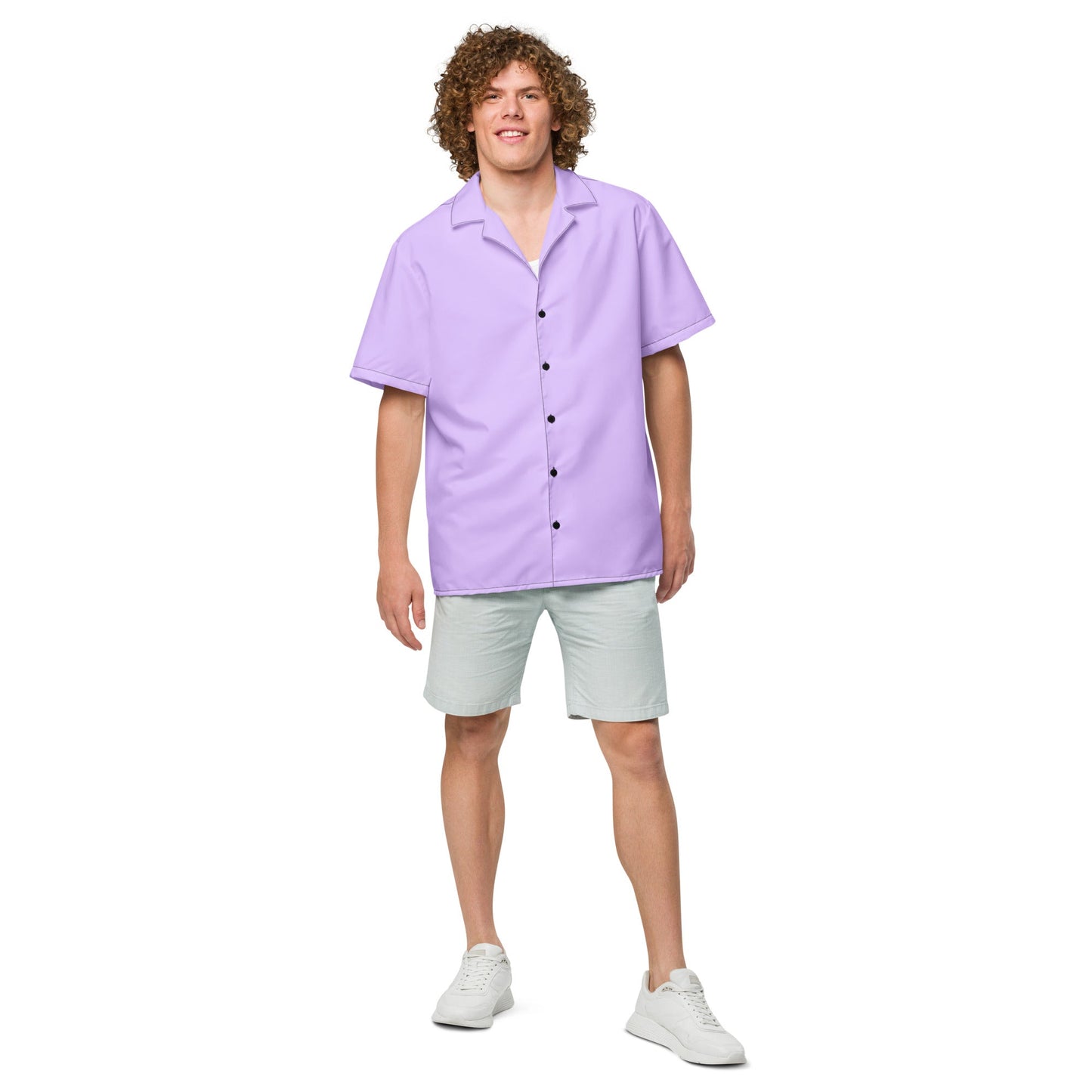 Labelless Deep Purple Button Down Camp Shirt