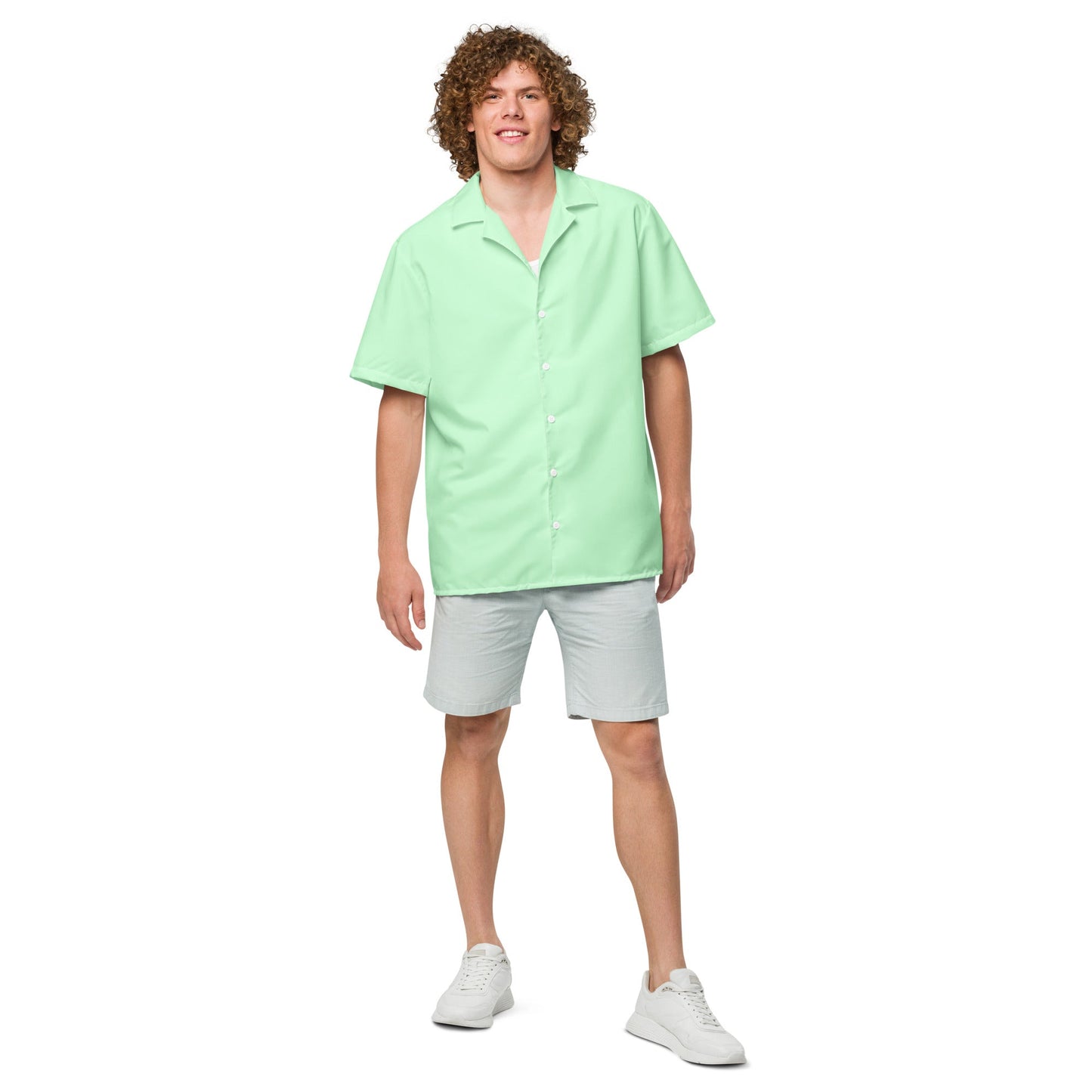 Labelless Mint Green Button Down Camp Shirt