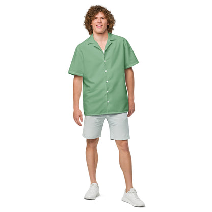 Labelless Palm Green Button Down Camp Shirt