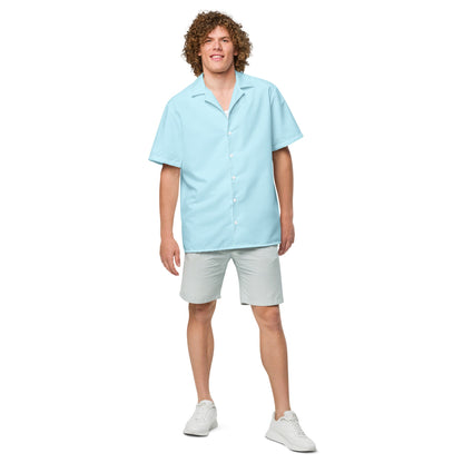 Labelless Bahama Water Blue Button Down Camp Shirt