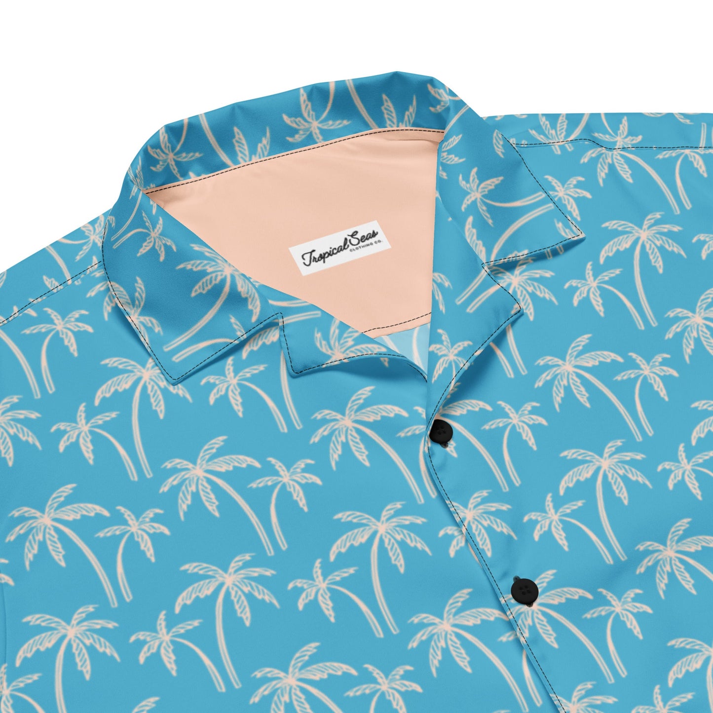 Palm Wave Oasis Button Down Hawaiian Shirt