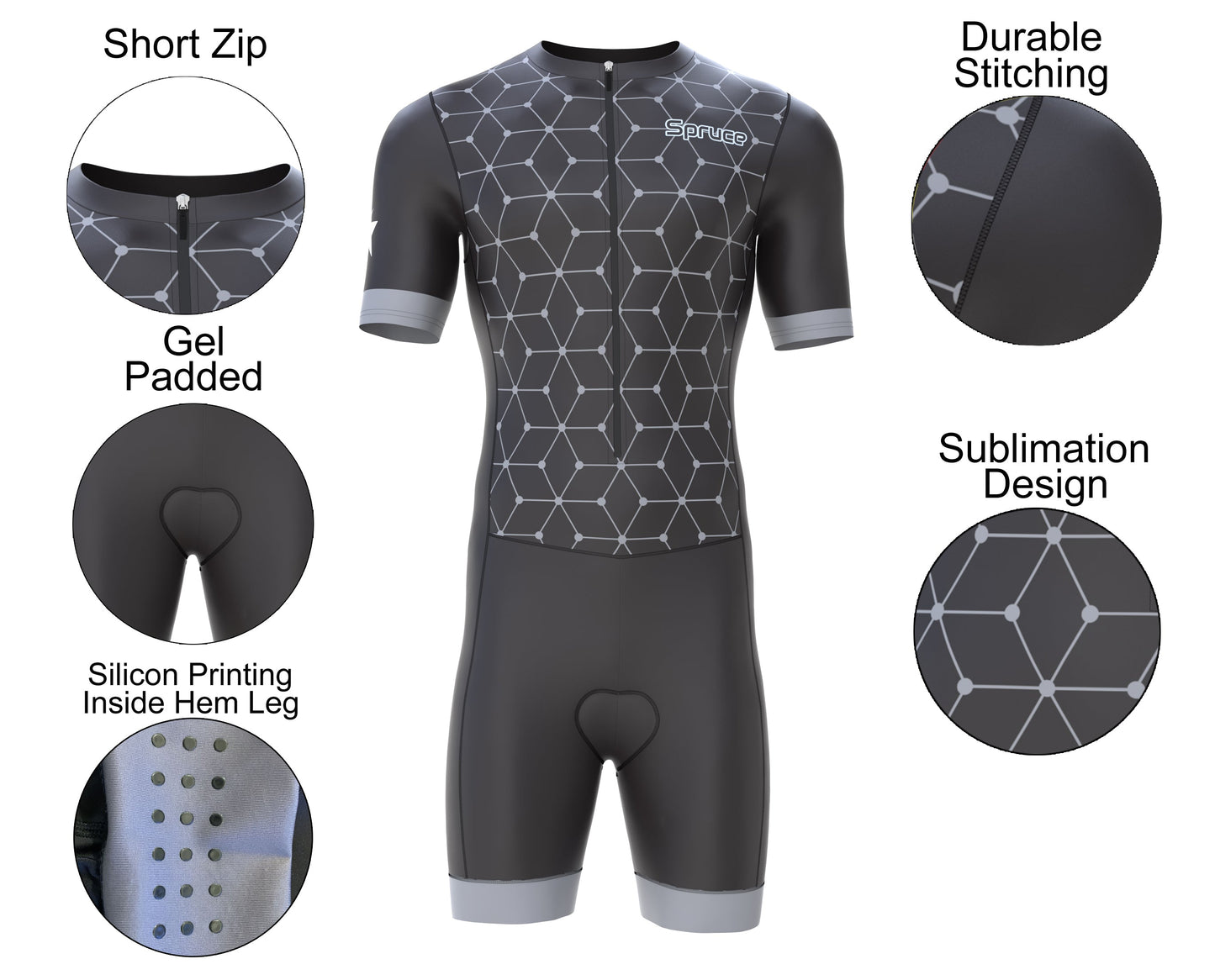 Men's All Seasons Gel Padded Trisuit-Triathlon