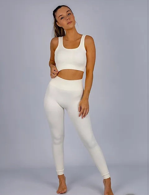 White ribbed Sports bra