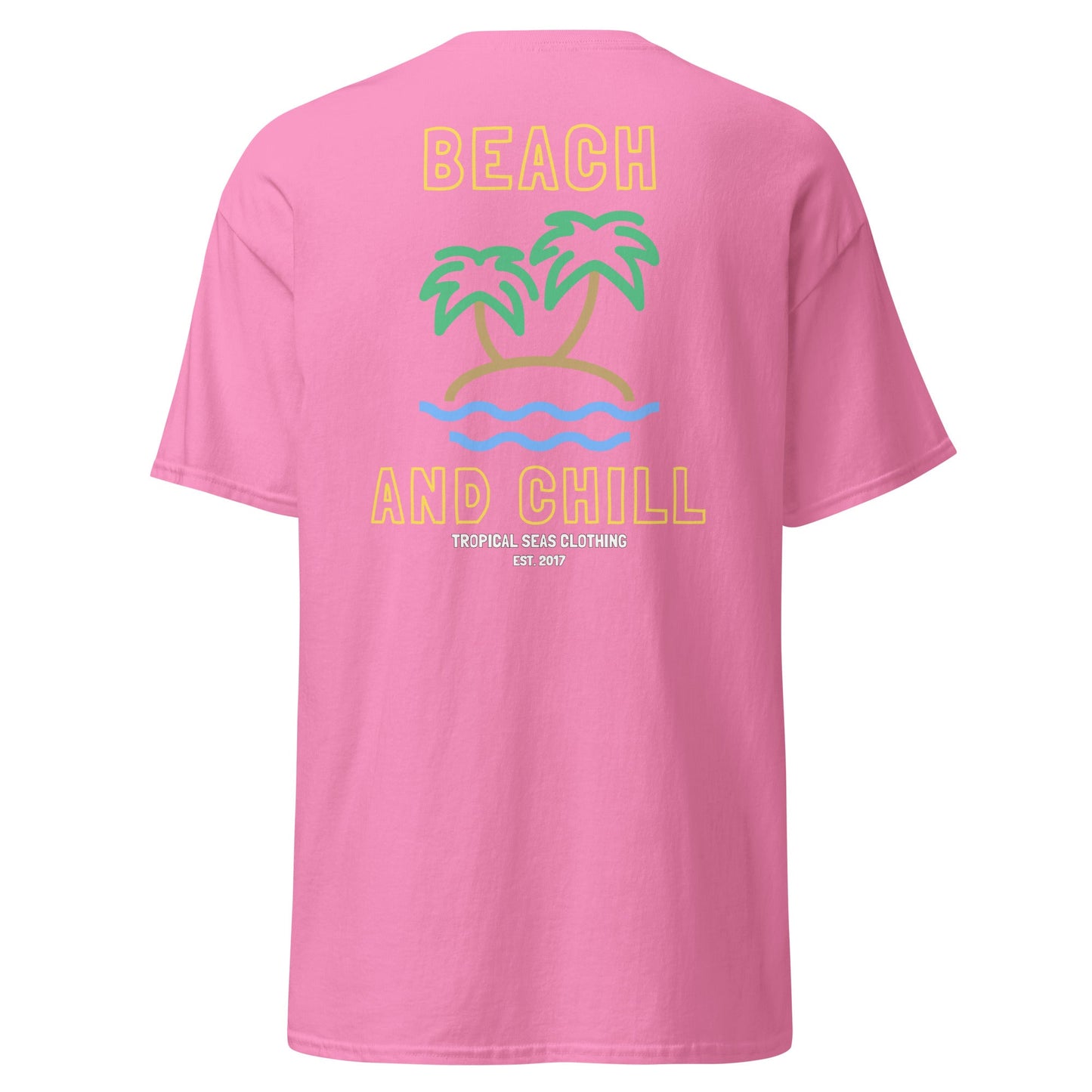 Embroidered Beach and Chill Classic T-Shirt