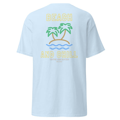 Embroidered Beach and Chill Classic T-Shirt