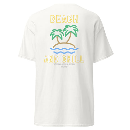 Embroidered Beach and Chill Classic T-Shirt