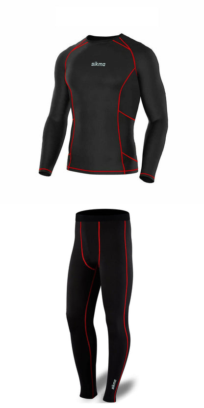 Men's Compression Top + Bottom Baselayers Set