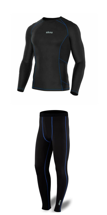 Men's Compression Top + Bottom Baselayers Set