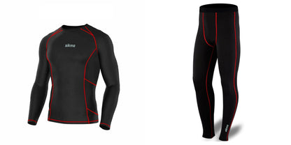 Men's Compression Top + Bottom Baselayers Set