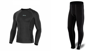 Men's Compression Top + Bottom Baselayers Set