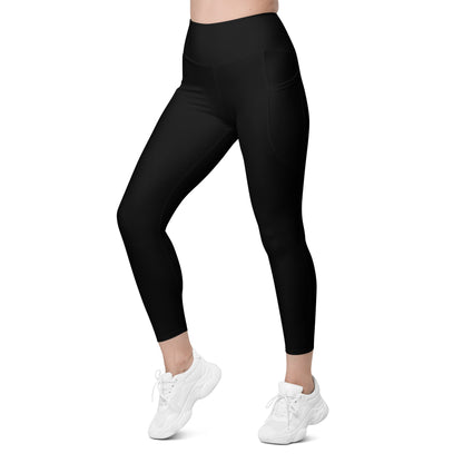 Women's Tropical Black Sea Yoga Leggings