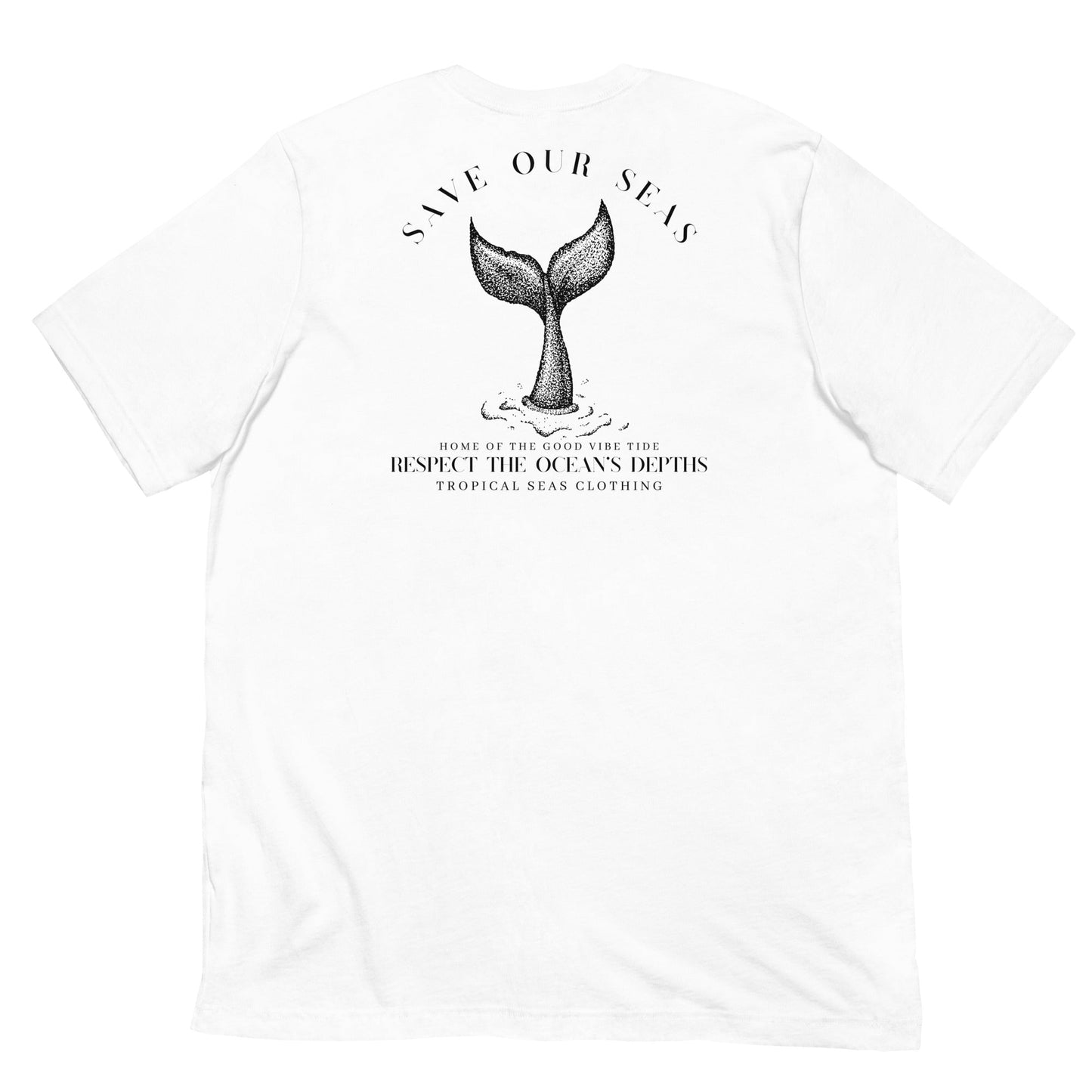 Respect the Depths Whale staple eco t-shirt